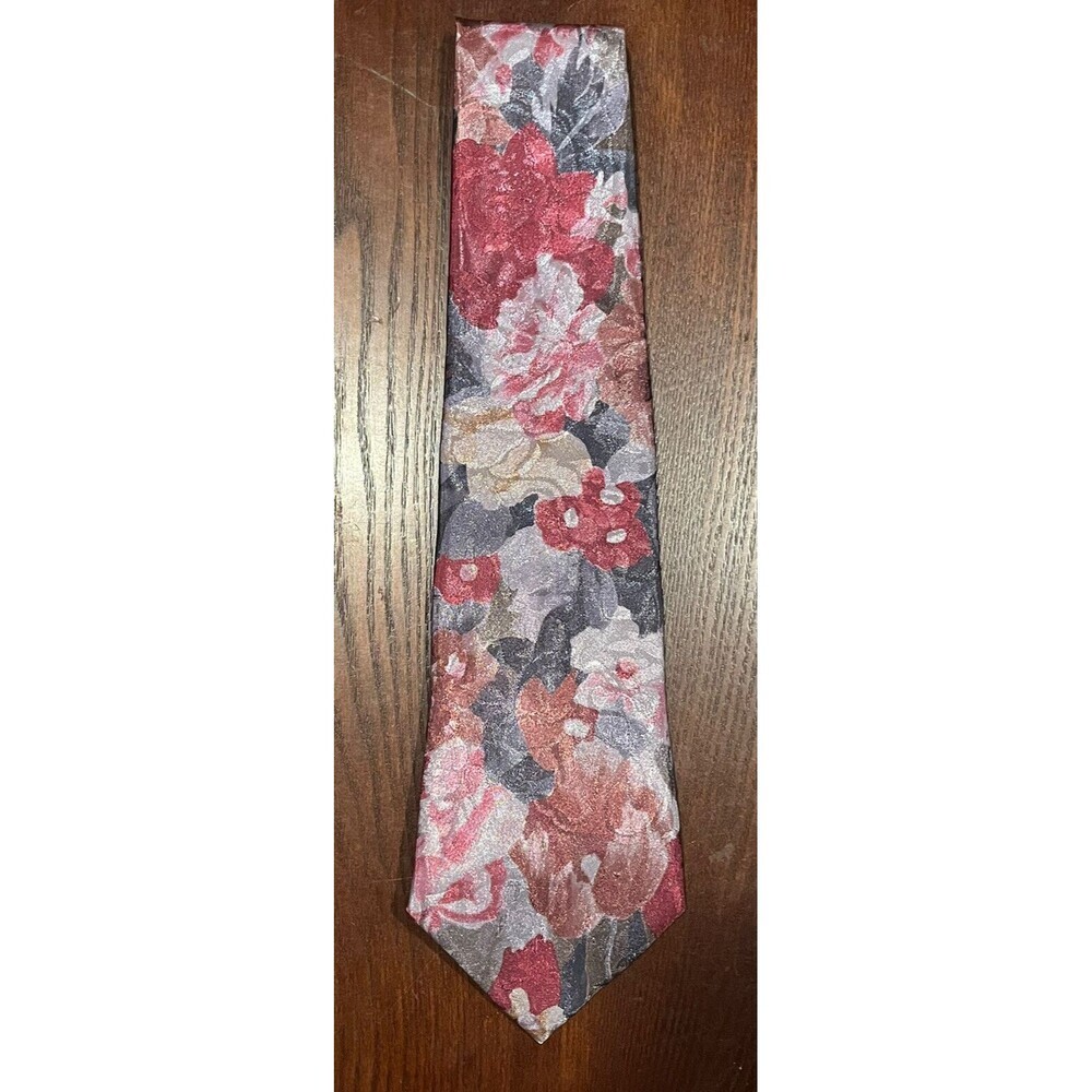 Mikael York Collections Men's Necktie Floral Sheen Shimmer Made in USA